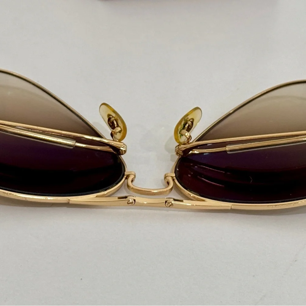 Ray-Ban Gold Aviator Sunglasses with Brown Gradient Lenses - Picture 7 of 9